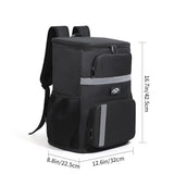 Darrahopens Outdoor Recreation > Camping > Camping Appliances Insulated Cooler Backpack - Portable Outdoor Picnic and Beverage Bag with Bottle Opener (Black)