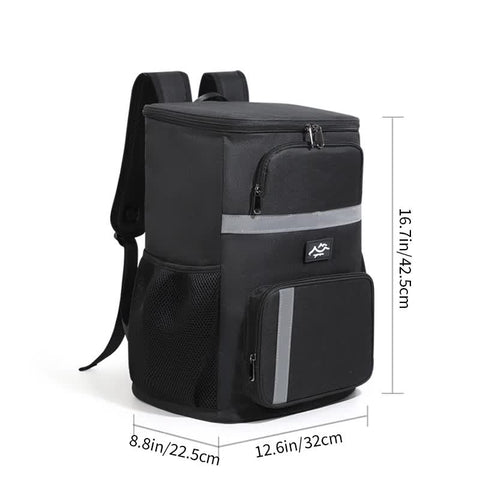 Darrahopens Outdoor Recreation > Camping > Camping Appliances Insulated Cooler Backpack - Portable Outdoor Picnic and Beverage Bag with Bottle Opener (Black)