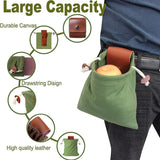Darrahopens Outdoor Recreation > Camping > Camping Appliances Khaki Collapsible Canvas Foraging Pouch - Hands-Free Belt Bag for Hiking & Camping Activities