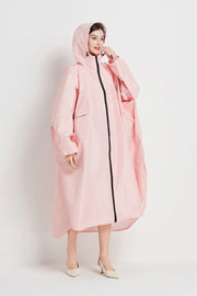 Darrahopens Outdoor Recreation > Camping > Camping Appliances Light pink Stylish Waterproof Raincoat Poncho - Long, Packable for Outdoor Travel & Hiking