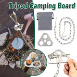 Darrahopens Outdoor Recreation > Camping > Camping Appliances Outdoor Bonfire Rack Hanging Pot Picnic Fire Stand Stainless Steel Portable Foldable Tripod