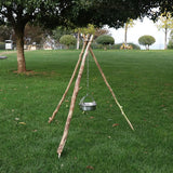 Darrahopens Outdoor Recreation > Camping > Camping Appliances Outdoor Bonfire Rack Hanging Pot Picnic Fire Stand Stainless Steel Portable Foldable Tripod