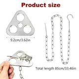 Darrahopens Outdoor Recreation > Camping > Camping Appliances Outdoor Bonfire Rack Hanging Pot Picnic Fire Stand Stainless Steel Portable Foldable Tripod