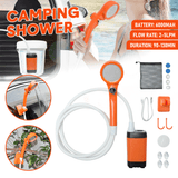 Darrahopens Outdoor Recreation > Camping > Camping Appliances Portable Camping Shower IPX7 Waterproof Outdoor Shower Water Pump with Rechargeable Battery and Intelligent Digital Display for Camping Hiking Traveling