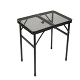 Darrahopens Outdoor Recreation > Camping > Camping Appliances Portable Folding Camping Table 60x40cm - Adjustable Height Heat Resistant Mesh Top - Lightweight Aluminum Outdoor BBQ & Picnic Stand