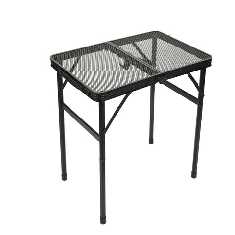 Darrahopens Outdoor Recreation > Camping > Camping Appliances Portable Folding Camping Table 60x40cm - Adjustable Height Heat Resistant Mesh Top - Lightweight Aluminum Outdoor BBQ & Picnic Stand