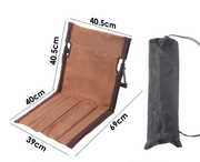 Darrahopens Outdoor Recreation > Camping > Camping Appliances Portable Folding Ground Chair with Back Support Lightweight 500g Padded Stadium Seat Beach Mat for Camping Picnics Festivals - Brown