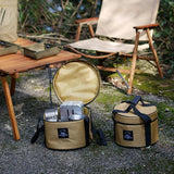 Darrahopens Outdoor Recreation > Camping > Camping Appliances Portable Outdoor Kitchen Utensil Organizer,Waterproof Camping Cookware Storage Bag, Khaki-Size L