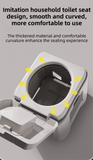 Portable Travel Toilet with Integrated Dual Storage Wings & Odor-Proof Lid – Ergonomic Reusable Foldable Commode with 12.7cm Folding Height for Car Travel & Outdoor Use (White)