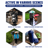 Darrahopens Outdoor Recreation > Camping > Camping Appliances Royal Blue Waterproof Rain Leg Covers and Long Half Rain Pants, Quick Pull-On with Adjustable Elastic Top & Snap Closure Cuffs – Lightweight & Reusable, Windproof & Mudproof for Commuting, Cycling, Garden and Outdoor Activities (1 Pair 4XL)