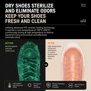 Darrahopens Outdoor Recreation > Camping > Camping Appliances Thickened Waterproof Silicone Rain Shoe Covers and USB Powered Telescopic 3-Setting Timer Shoe Dryer Set for Rainy Season Commuting Camping Hiking Use, Reusable Non-Slip Overshoes with Double Buckle Closure, Khaki Orange Blocking, XL Size (EU 40-42)