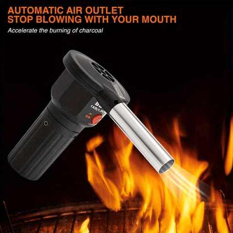 Darrahopens Outdoor Recreation > Camping > Camping Appliances Use the portable battery-powered barbecue fan blower to enhance your outdoor cooking experience. It is ideal for camping, picnics, and charcoal grilling, ensuring efficient airflow for quick and even charcoal ignition.