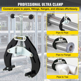 Darrahopens Outdoor Recreation > Camping > Camping Appliances VEVOR Pipe Clamp, 2 to 6 in, High Strength Ultra Clamp with Quick Acting Screws, Steel Pipe Alignment Tool with Lightweight Design, Black