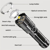 Darrahopens Outdoor Recreation > Camping > Camping Lights & Lanterns 1 USB rechargeable flashlight, ultra-bright LED handheld outdoor emergency light, with telescopic zoom, wide beam, 1800mAh lithium battery, 150 lumens, suitable for camping, hiking, exploration and daily use, camping flashlight