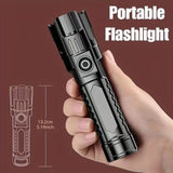 Darrahopens Outdoor Recreation > Camping > Camping Lights & Lanterns 1 USB rechargeable flashlight, ultra-bright LED handheld outdoor emergency light, with telescopic zoom, wide beam, 1800mAh lithium battery, 150 lumens, suitable for camping, hiking, exploration and daily use, camping flashlight