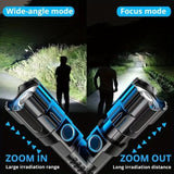 Darrahopens Outdoor Recreation > Camping > Camping Lights & Lanterns 1 USB rechargeable flashlight, ultra-bright LED handheld outdoor emergency light, with telescopic zoom, wide beam, 1800mAh lithium battery, 150 lumens, suitable for camping, hiking, exploration and daily use, camping flashlight