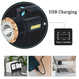 Darrahopens Outdoor Recreation > Camping > Camping Lights & Lanterns 1200 Lumen USB Rechargeable LED Flashlight, Super Bright Hand Torch