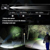 Darrahopens Outdoor Recreation > Camping > Camping Lights & Lanterns 1200LM LED Flashlight Rechargeable Adjustable Torch with 4 Modes Super Bright Handheld Light