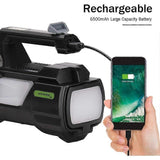 Darrahopens Outdoor Recreation > Camping > Camping Lights & Lanterns 1200LM LED Flashlight Rechargeable Adjustable Torch with 4 Modes Super Bright Handheld Light