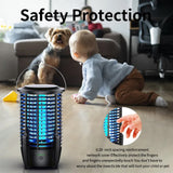 Darrahopens Outdoor Recreation > Camping > Camping Lights & Lanterns 2-in-1 Rechargeable Mosquito Zapper & Camping Lantern - 3600mAh Battery - 2000V Electric Insect Killer with Bionic Trap Technology - Waterproof Outdoor Bug Trap - Black