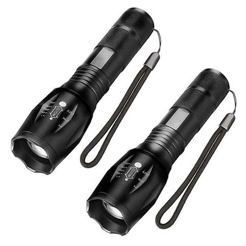 Darrahopens Outdoor Recreation > Camping > Camping Lights & Lanterns 2 Pack LED Torch 1000 Lumens Zoomable Flashlight 5 Modes