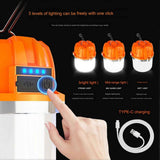 Darrahopens Outdoor Recreation > Camping > Camping Lights & Lanterns 2pcs USB Rechargeable LED Camping Lights Outdoor Camping BBQ Tents Hanging Lantern Emergency Power Bank In Australia - Darrahopens