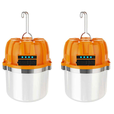 Darrahopens Outdoor Recreation > Camping > Camping Lights & Lanterns 2pcs USB Rechargeable LED Camping Lights Outdoor Camping BBQ Tents Hanging Lantern Emergency Power Bank In Australia - Darrahopens