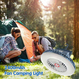 Darrahopens Outdoor Recreation > Camping > Camping Lights & Lanterns 2X Portable Camping Fan with LED USB Rechargeable Battery Operated Fan for Tent Car Emergency In Australia - Darrahopens