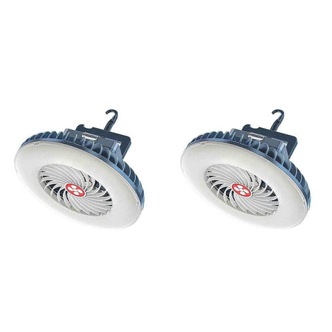 Darrahopens Outdoor Recreation > Camping > Camping Lights & Lanterns 2X Portable Camping Fan with LED USB Rechargeable Battery Operated Fan for Tent Car Emergency In Australia - Darrahopens