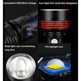 Darrahopens Outdoor Recreation > Camping > Camping Lights & Lanterns 30000-100000 Lumen High Power LED Flashlight Waterproof Ultra Bright, 3 Modes High Brightness Usb Rechargeable