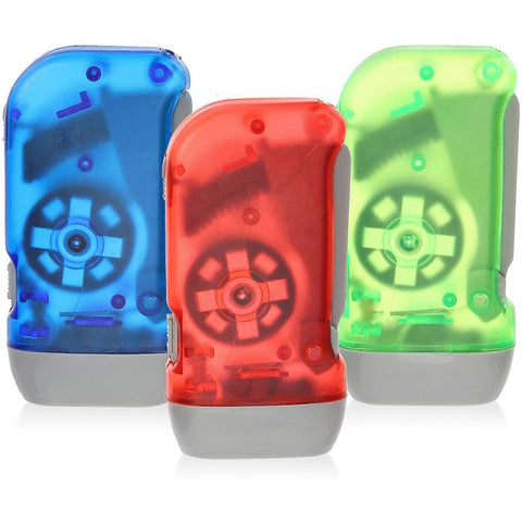 Darrahopens Outdoor Recreation > Camping > Camping Lights & Lanterns 3pcs Hand Crank Flashlights Small 3-LED Emergency Colorful Portable Flashlights