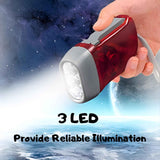 Darrahopens Outdoor Recreation > Camping > Camping Lights & Lanterns 4-Pack Hand Crank Flashlight – Portable Wind Up Flashlight with Wrist Strap for Emergency Preparedness, Camping and Outdoor Activities （Yellow, red, green, blue）