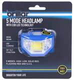 Darrahopens Outdoor Recreation > Camping > Camping Lights & Lanterns 5 Mode Headlamp COB LED Technology Wide Beam Light Adjustable Headband 90 degree Running