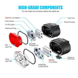 Darrahopens Outdoor Recreation > Camping > Camping Lights & Lanterns Bike Lights for Night Riding, USB Rechargeable LED Waterproof IPX5 Bicycle Lights  Rear Taillight Set with Mode Memory and Super Bright 6 Modes Options