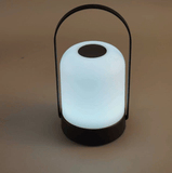 Darrahopens Outdoor Recreation > Camping > Camping Lights & Lanterns Black Portable LED Table Lamp Rechargeable Touch Dimmable Lantern 3 Colour Modes Night Light for Bedroom Camping Outdoor Dining 20cm