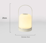 Darrahopens Outdoor Recreation > Camping > Camping Lights & Lanterns Black Portable LED Table Lamp Rechargeable Touch Dimmable Lantern 3 Colour Modes Night Light for Bedroom Camping Outdoor Dining 20cm