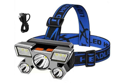Darrahopens Outdoor Recreation > Camping > Camping Lights & Lanterns Headlamp Flashlight USB Rechargeable LED Head Light with 4 Modes for Camping Fishing and Outdoor Activities
