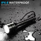 Darrahopens Outdoor Recreation > Camping > Camping Lights & Lanterns IPX8 Waterproof Amphibious LED Flashlight Lightweight Diving Torch for Outdoor Activities