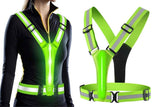 Darrahopens Outdoor Recreation > Camping > Camping Lights & Lanterns LED Reflective Vest Running Gear USB Rechargeable LED Light Up Vest High Visibility with Adjustable Waist and Shoulde for Night Walking Cycling, High Visibility Running Vest with Reflective Strips -Blue