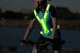 Darrahopens Outdoor Recreation > Camping > Camping Lights & Lanterns LED Reflective Vest Running Gear USB Rechargeable LED Light Up Vest High Visibility with Adjustable Waist and Shoulde for Night Walking Cycling, High Visibility Running Vest with Reflective Strips -Green