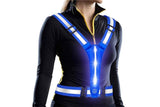 Darrahopens Outdoor Recreation > Camping > Camping Lights & Lanterns LED Reflective Vest Running Gear USB Rechargeable LED Light Up Vest High Visibility with Adjustable Waist and Shoulde for Night Walking Cycling, High Visibility Running Vest with Reflective Strips -Blue