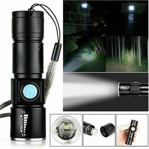 Darrahopens Outdoor Recreation > Camping > Camping Lights & Lanterns Rechargeable Aluminum LED Scuba Flashlight Waterproof Torch for Hiking & Diving
