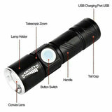 Darrahopens Outdoor Recreation > Camping > Camping Lights & Lanterns Rechargeable Aluminum LED Scuba Flashlight Waterproof Torch for Hiking & Diving