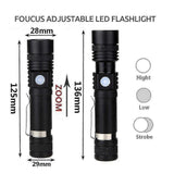 Darrahopens Outdoor Recreation > Camping > Camping Lights & Lanterns Rechargeable Flashlight Zoomable Torch for Camping and Outdoor Use - Bright LED Flashlight
