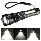 Darrahopens Outdoor Recreation > Camping > Camping Lights & Lanterns Rechargeable LED Flashlights with Digital Power Display Zoomable High Lumens Bright EDC Flashlight for Outdoor