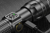 Darrahopens Outdoor Recreation > Camping > Camping Lights & Lanterns Rechargeable LED Flashlights with Digital Power Display Zoomable High Lumens Bright EDC Flashlight for Outdoor