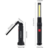 Darrahopens Outdoor Recreation > Camping > Camping Lights & Lanterns Rechargeable LED Work Light 2 Pack Magnetic COB USB Torch 5 Modes 360° Camping Lamp for Workshop Garage Emergency Auto Inspection Lighting{YG}