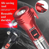 Darrahopens Outdoor Recreation > Camping > Camping Lights & Lanterns Rechargeable Safety Flashlight, Waterproof Emergency Torch with USB Charging, High-Lumen, Red