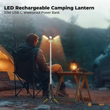 Darrahopens Outdoor Recreation > Camping > Camping Lights & Lanterns Social Hike Rechargeable Telescopic Camping Light - Outdoor LED 20W Lantern