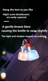 Darrahopens Outdoor Recreation > Camping > Camping Lights & Lanterns Two random color (green - yellow - white - red) outdoor camping lights, convenient for hiking, multi-scenario water bottle lights, ambient lights, suspended hanging lights with focused light